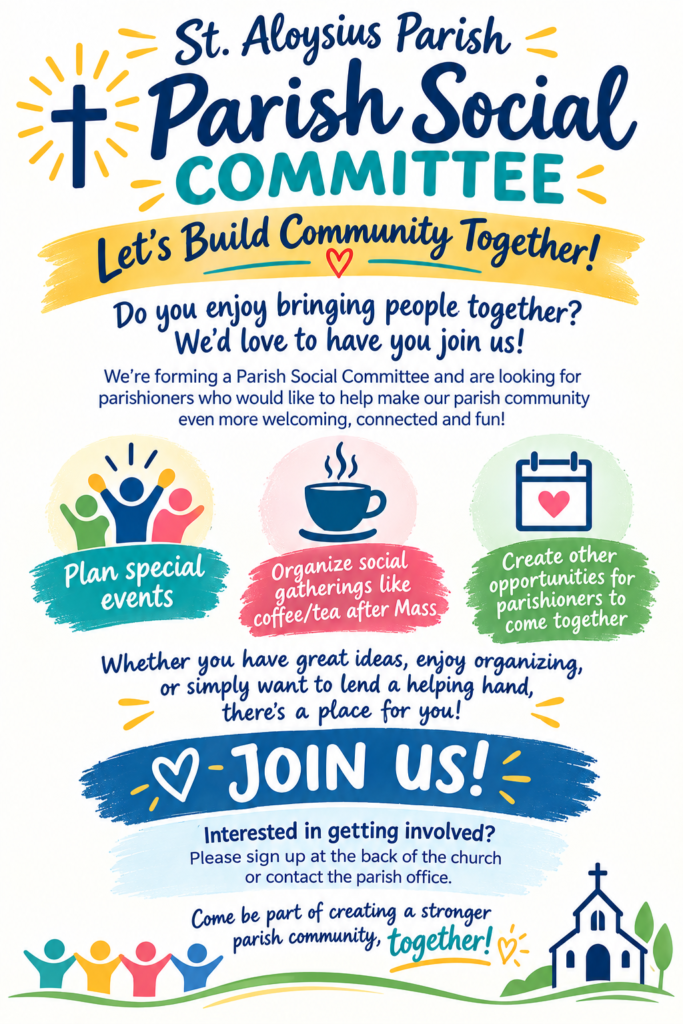 Parish Social Committee – Let’s Build Community Together!